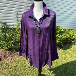 Chico’s Purple Shimmer Blouse